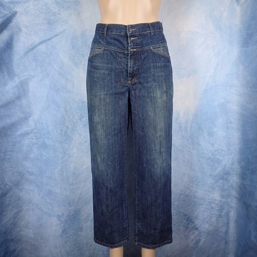 Marithe Francois Girbaud Mens 34M Blue Denim Shuttle Tape Straight Leg Jeans